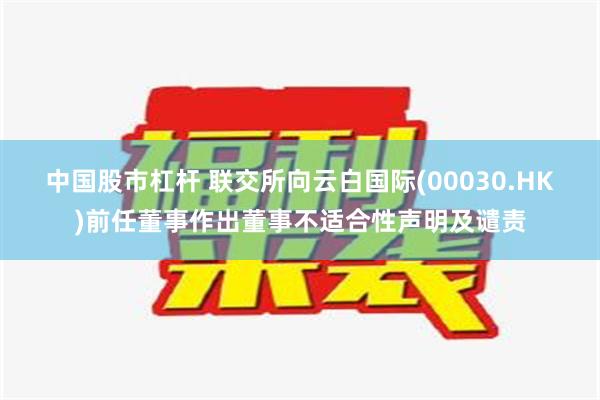 中国股市杠杆 联交所向云白国际(00030.HK)前任董事作出董事不适合性声明及谴责