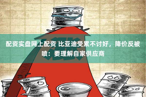 配资实盘网上配资 比亚迪受累不讨好，降价反被喷：要理解自家供应商