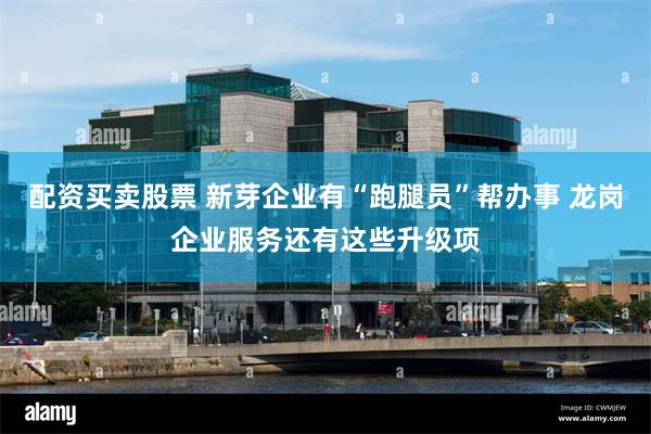 配资买卖股票 新芽企业有“跑腿员”帮办事 龙岗企业服务还有这些升级项